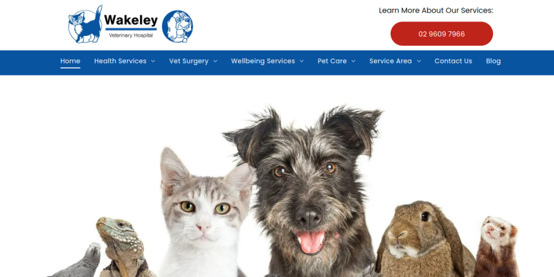 Veterinary Hospitals Fairfield NSW website screenshot