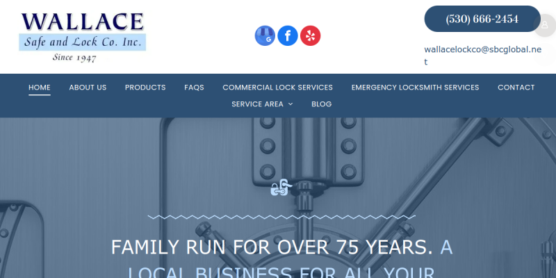 Local Locksmith Davis CA website screenshot