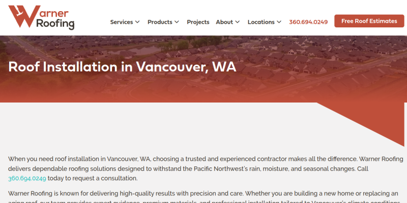 Roofer Near Me website screenshot