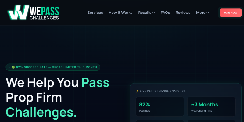 WePassChallenges website screenshot