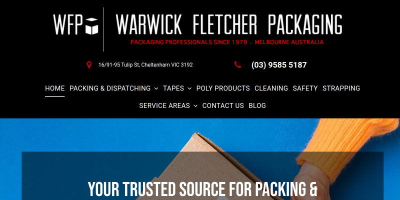 Packaging Supplies Pakenham website screenshot
