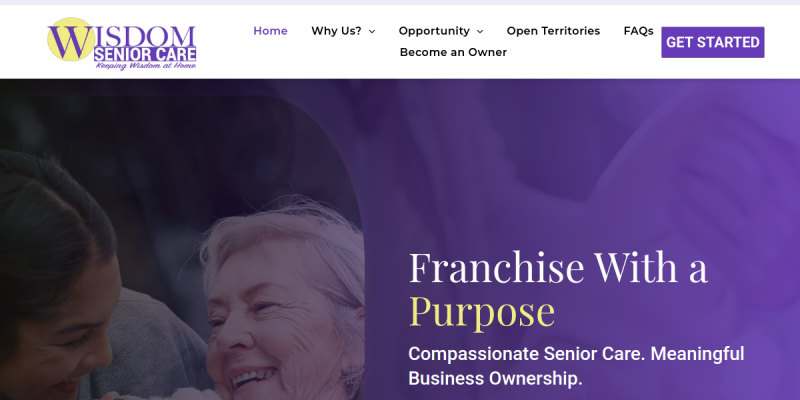 Elderly Home Care Franchise Jacksonville FL website screenshot