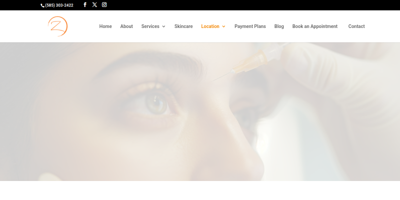 Botox Rochester NY website screenshot