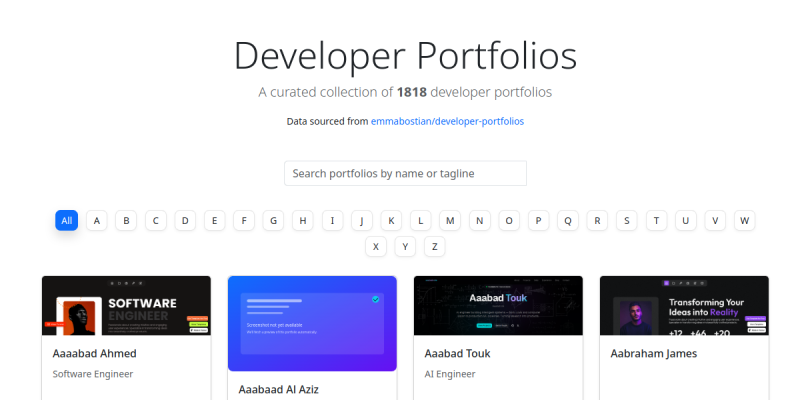 Developer Portfolios