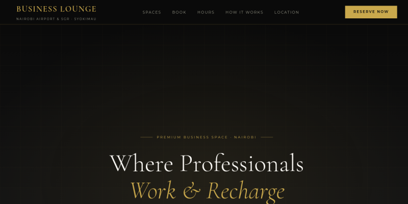 Business Lounge Booking System