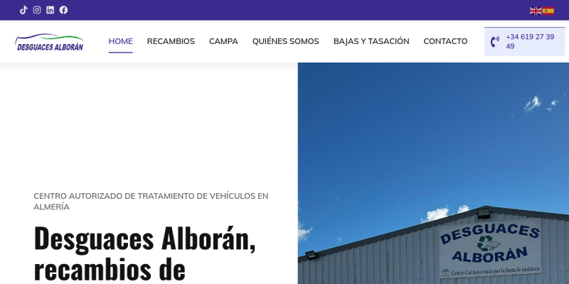 Captura de desguacesalboran.com