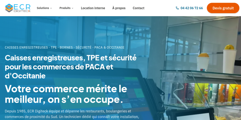 Aperçu du site ECR Digiteck