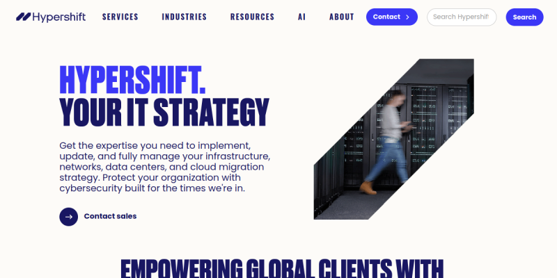 Hypershift website screenshot