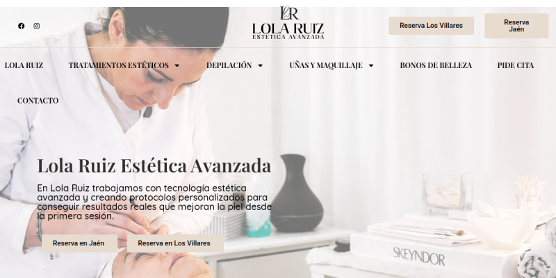 Captura de lolaruizestetica.es