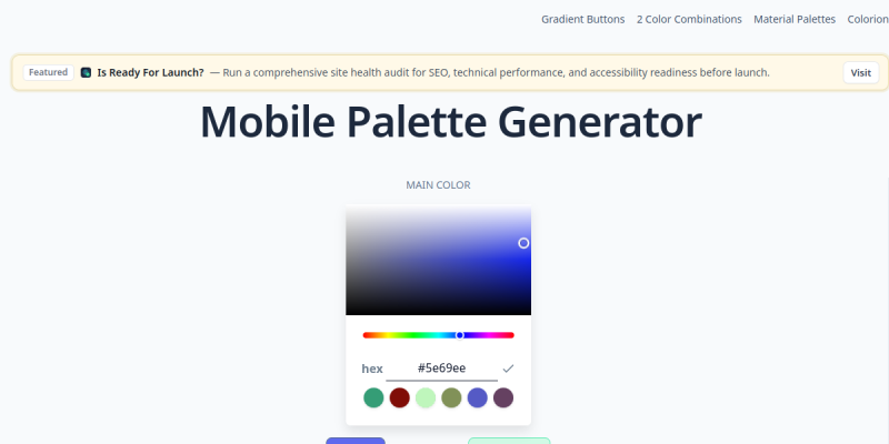 Mobile Palette Generator