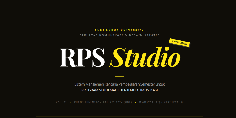 Pratinjau RPS Magister Ilmu Komunikasi