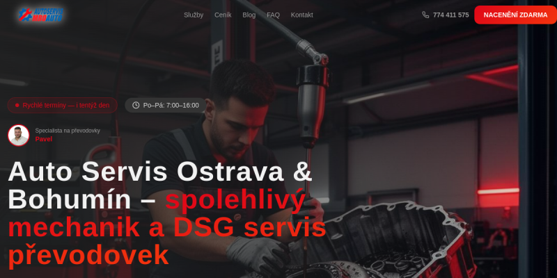 Screenshot Servis převodovek Ostrava