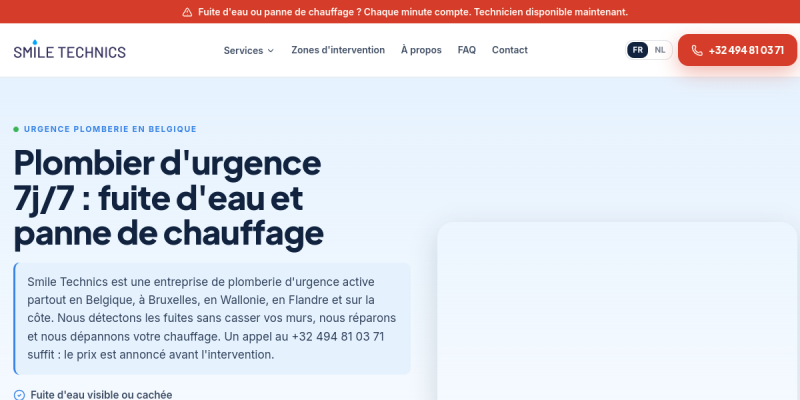 Aperçu du site Smile Technics