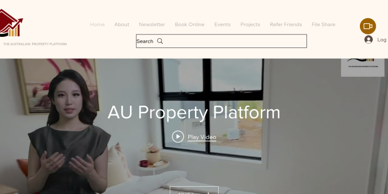 AU Property Platform website screenshot