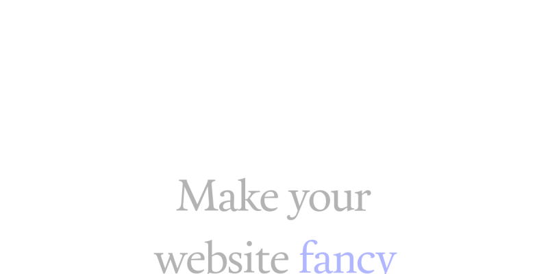 Fancy Components