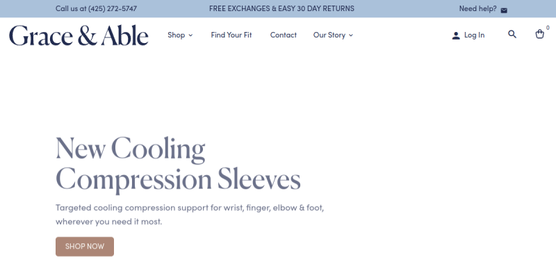 Grace & Able website screenshot