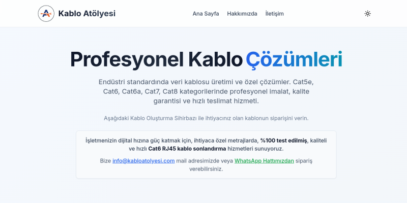 Kablo Atölyesi web sitesi