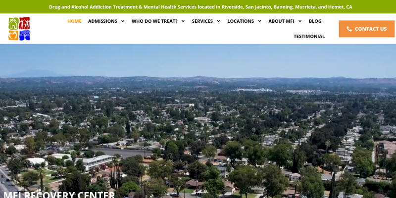 MFI Recovery website screenshot