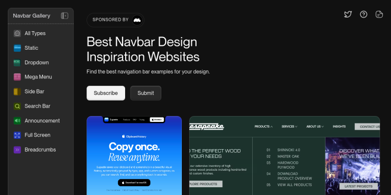 Navbar Gallery