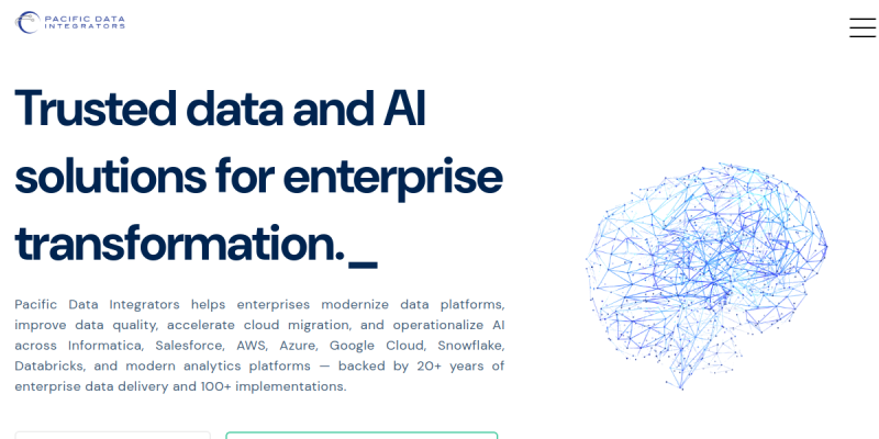 Pacific Data Integrators website screenshot