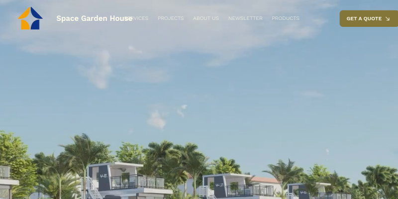 Space Garden House website screenshot