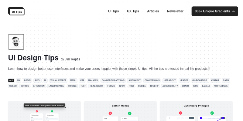 UI Design Tips