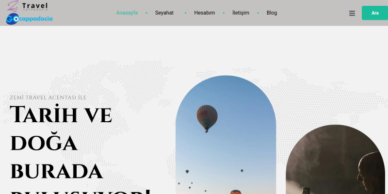 Zemi Travel web sitesi