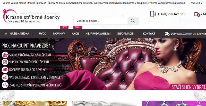 Krásné Stříbrné Šperky