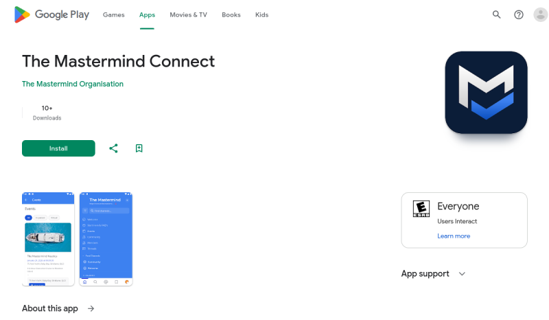 Preview of the The Mastermind Connect website