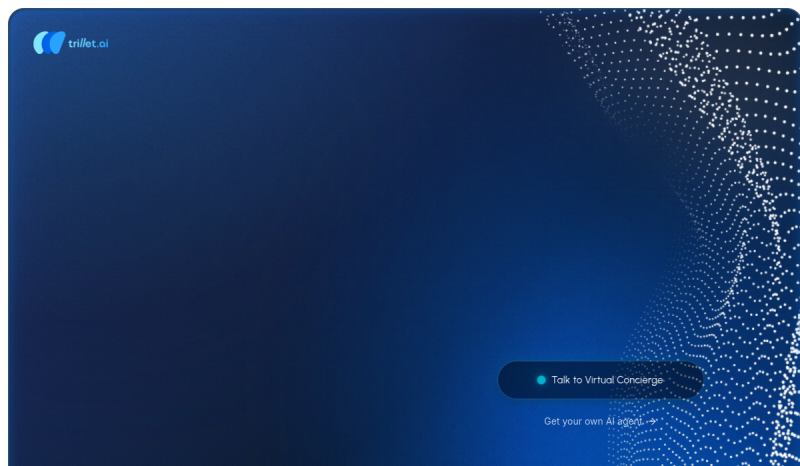 Preview of the Trillet AI website