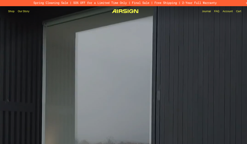 Preview of the Airsign website