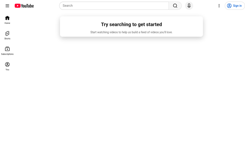 Youtube.com website screenshot