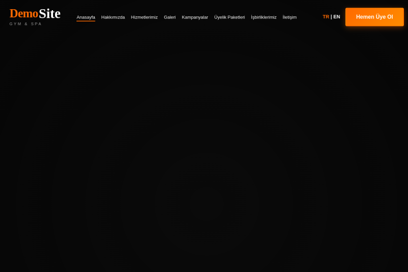 B2C Web & UI/UX - Apple Tarzı 3D Sinematik Spor Merkezi