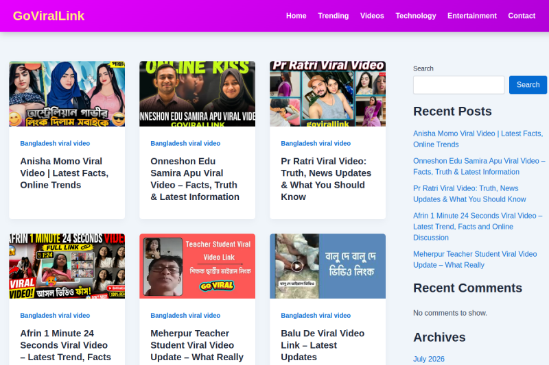 govirallink.com website screenshot