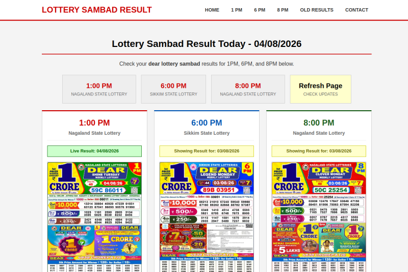 lotterysambadresult.click website screenshot