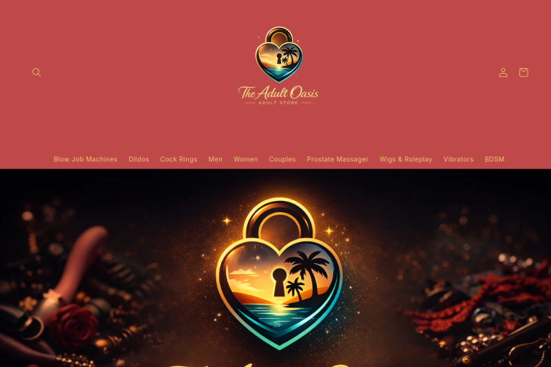 The Adult Oasis ready-made ecommerce website for sale by SwirlCraft Digital