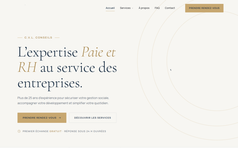 Aperçu du site C.V.L. Conseils