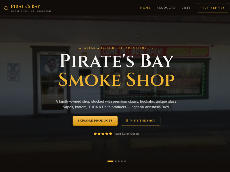 Live preview of Pirate's Bay St. Augustine