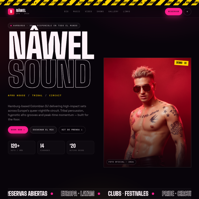 Preview de la demo de EPK genérico