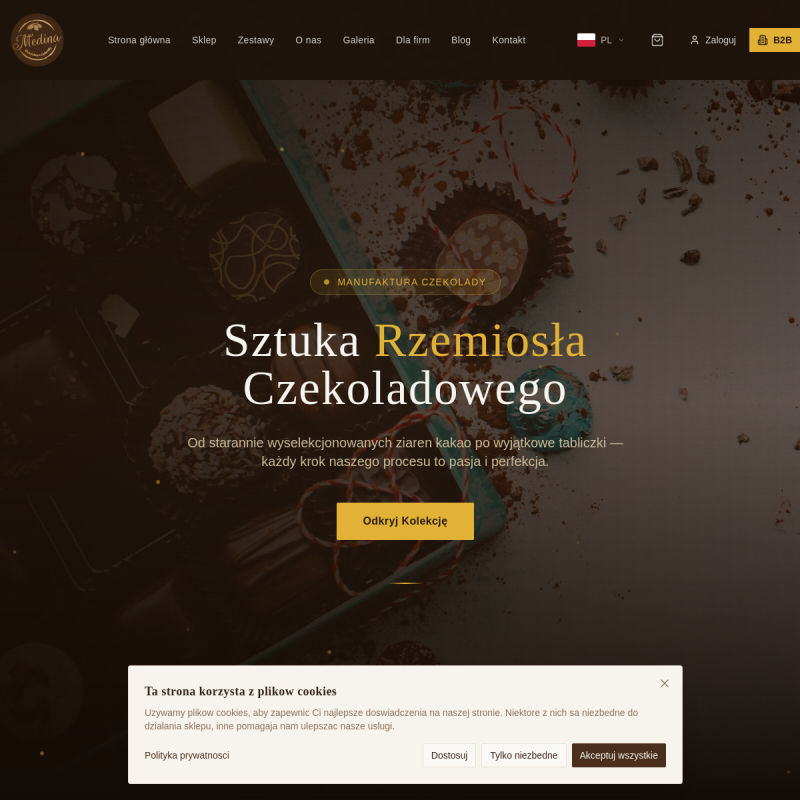 Podgląd strony Chocolate Medina