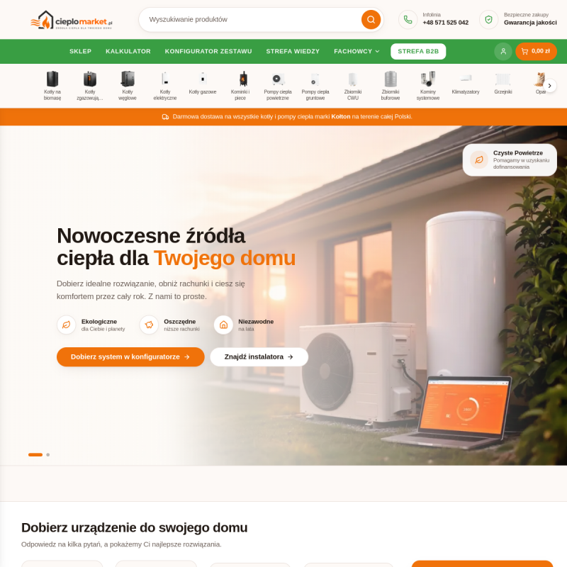Podgląd strony Ciepło Market
