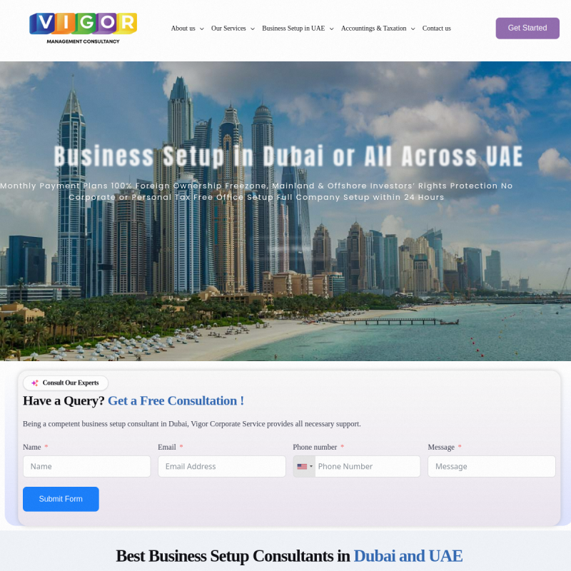 Dubai Business Setup website screenshot