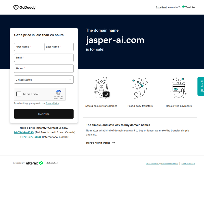 Jasper AI Website Preview