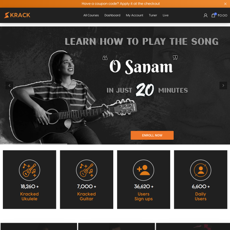 Krack AI website screenshot