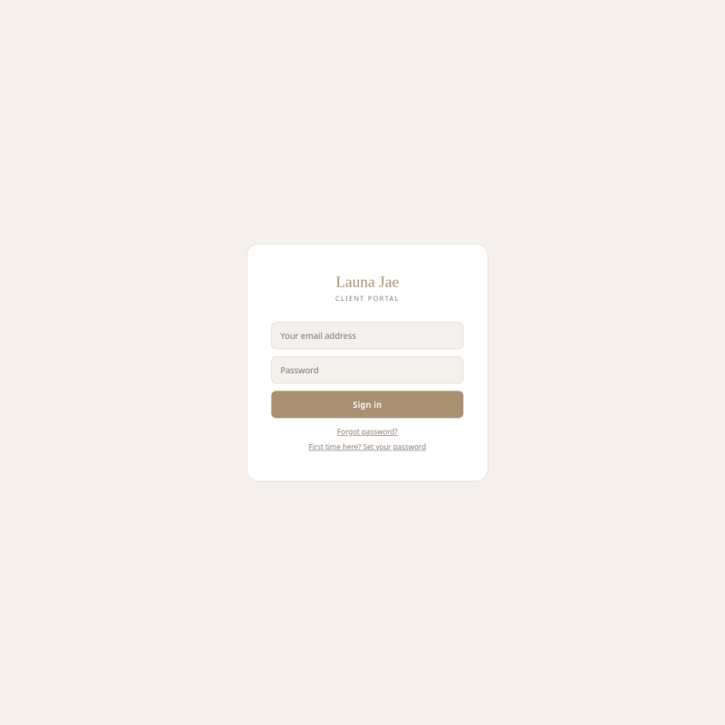 LJN Nutrition Client Portal