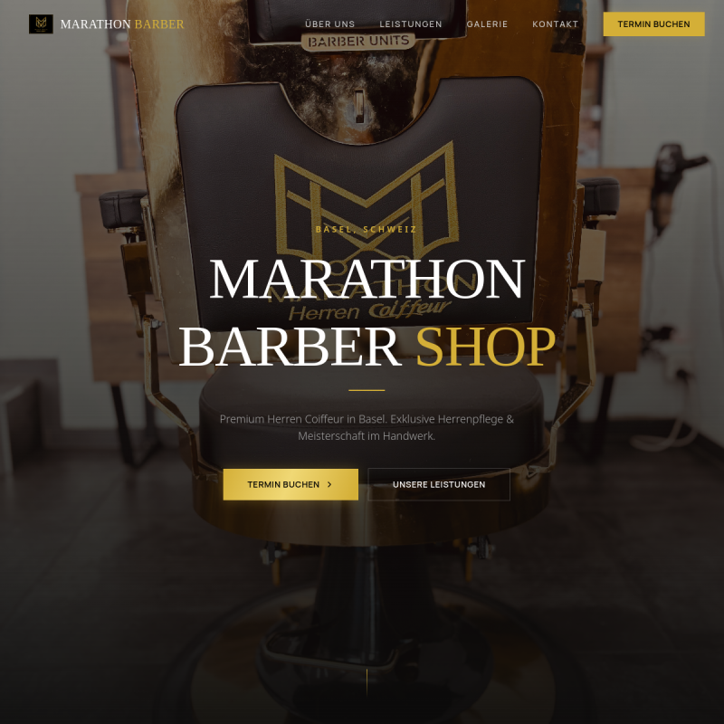 Marathon Barber Website Screenshot