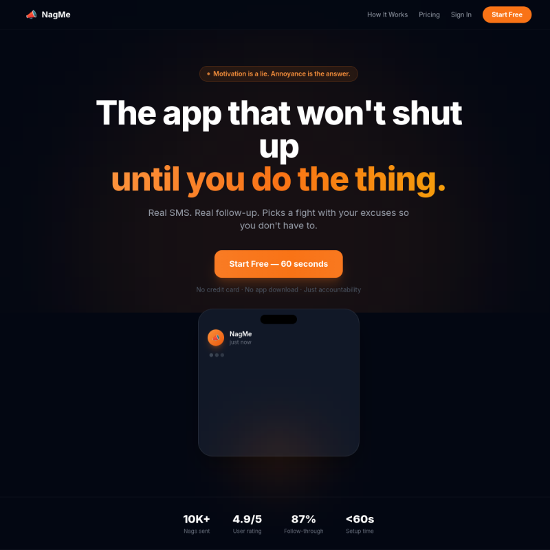 NagMe screenshot