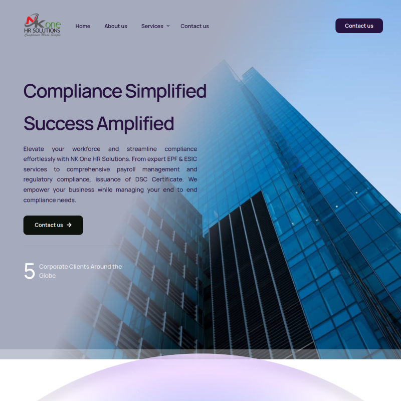 NKONE HR Solutions website screenshot
