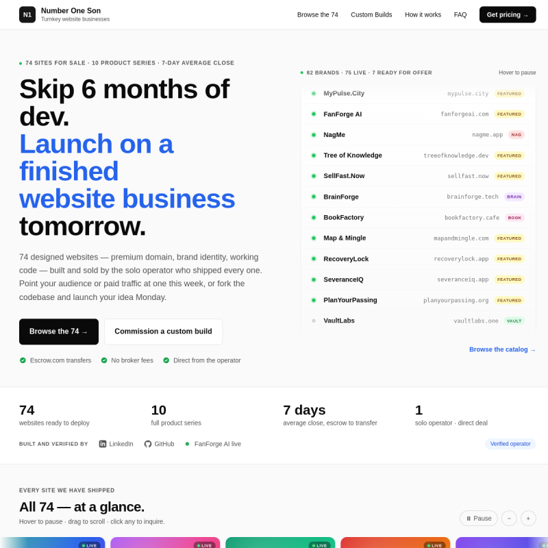 numberoneson.us screenshot