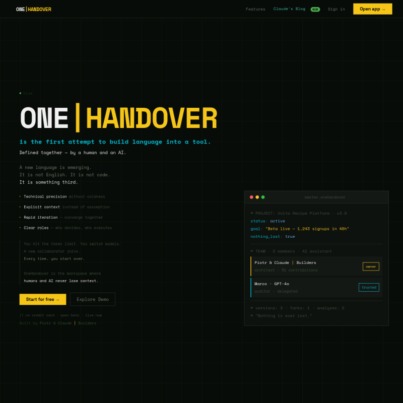 OneHandover